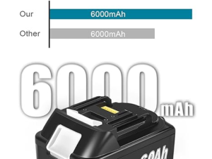 TOMORTOOL 2 Packs 6.0Ah Powerful and Trusted Replacement for Makita 18V Battery, Compatible with Makita 18 Volt Battery BL1860, BL1850B, BL1850 Series Battery